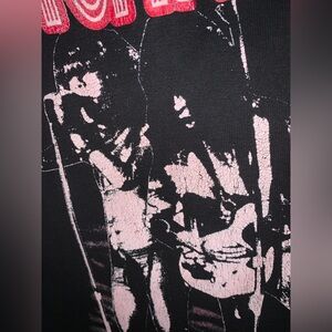 Vintage distressed sourpuss ny dolls cropped hoodie